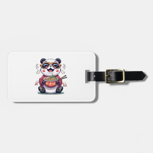 Étiquette À Bagage Nouilles de Panda (Devant horizontal)