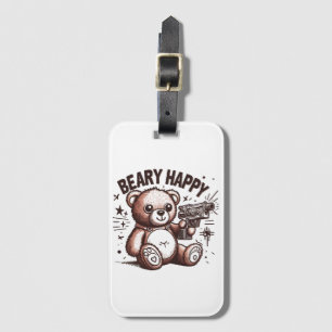 Étiquette À Bagage Nounours Beary Happy