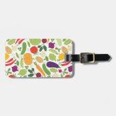 Étiquette À Bagage Nourriture sur un arrière - plan blanc (Devant horizontal)