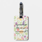 Étiquette À Bagage Nourriture sur un arrière - plan blanc (Dos Vertical)