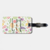 Étiquette À Bagage Nourriture sur un arrière - plan blanc (Dos horizontal)