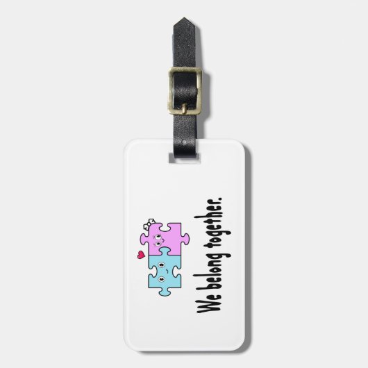 Étiquette À Bagage Nous appartenons ensemble (Devant Vertical)