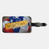 Étiquette À Bagage Nous Le Peuple Drapeau Américain (Dos horizontal)