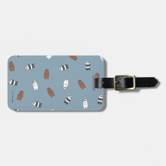 Étiquette À Bagage Nous Ours nu - Ours en verre soleil Motif (Devant horizontal)