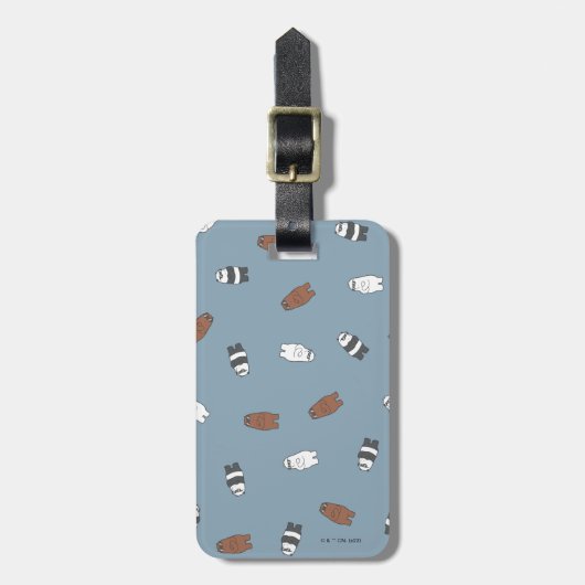 Étiquette À Bagage Nous Ours nu - Ours en verre soleil Motif (Devant Vertical)