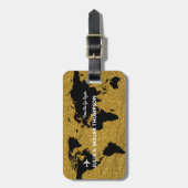 Étiquette À Bagage Nous y retournons... voyage en or (Devant Vertical)