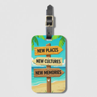 Étiquette À Bagage Nouveaux Lieux Cultures Souvenirs