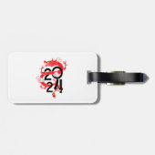 Étiquette À Bagage nouvelle année 2024 année du dragon (Dos horizontal)