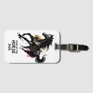 Étiquette À Bagage Nouvelle année chinoise 2026 Cheval Art