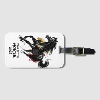 Étiquette À Bagage Nouvelle année chinoise 2026 Cheval Art