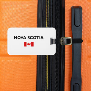 Étiquette À Bagage Nouvelle-Écosse Canada Drapeau canadien couleur cl