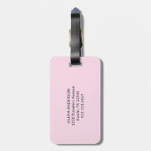 Étiquette À Bagage Nouvelle mariée Mme avec script et photo pour lune (Dos Vertical)