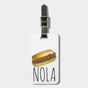 Étiquette À Bagage Nouvelle-Orléans NOLA Crevette Poboy Sandwich Loui