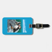 Étiquette À Bagage Nouvelle scène de HampshirePuffins (Devant horizontal)