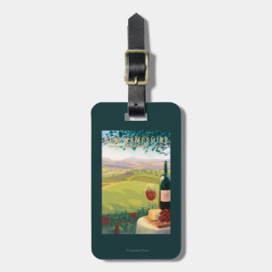 Étiquette À Bagage Nouvelle scène de pays de HampshireWine