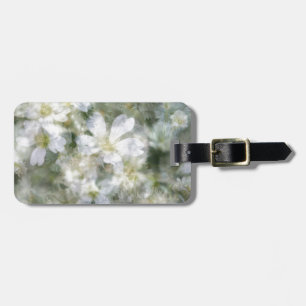 Étiquette À Bagage Nuage de fleurs blanches