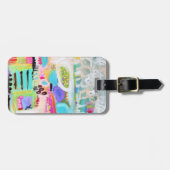 Étiquette À Bagage Nuages Abstraits (Devant horizontal)