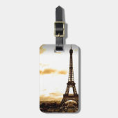 Étiquette À Bagage Nuages sur Paris (Devant Vertical)