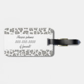 Étiquette À Bagage Nuances d'étiquette grise de bagage d'empreinte de (Dos horizontal)