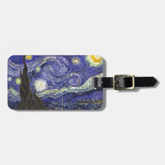 Étiquette À Bagage Nuit étoilée, Vincent Van Gogh. (Devant horizontal)