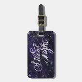 Étiquette À Bagage Nuit silencieuse - romantique Fête de neige (Devant Vertical)