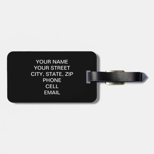 Étiquette À Bagage Nuits de Broadway (Dos horizontal)