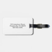 Étiquette À Bagage Numéro d'adresse du script moderne Bagage (Dos horizontal)