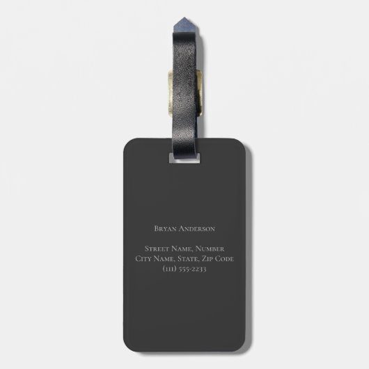 Étiquette À Bagage Numéro de bagage d'aviation personnalisé (Dos Vertical)