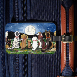 Étiquette À Bagage Numéro de bagage de l'Amoureux des chiens Numéro d