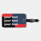 Étiquette À Bagage Numéro de bagage de votre sac (Dos horizontal)