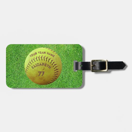 Étiquette À Bagage Numéro d'équipe Numéro de l'équipe Ball Bagage Bal (Devant horizontal)