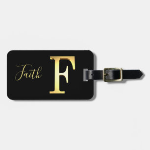 Étiquette À Bagage Numéro d'identification de bagage Golden F