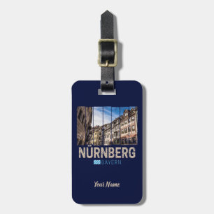 Étiquette À Bagage Nuremberg Bavière Vintage Allemagne Souvenir