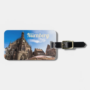 Étiquette À Bagage Nuremberg Hauptmarkt Nürnberg Bavière Allemagne