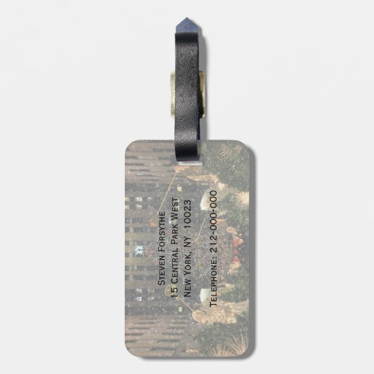 Étiquette À Bagage NYC Rockefeller Center (Dos Vertical)