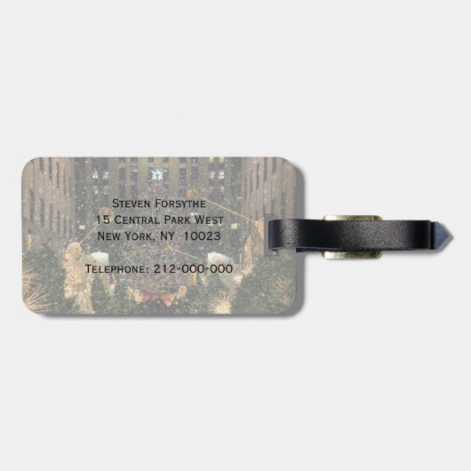 Étiquette À Bagage NYC Rockefeller Center (Dos horizontal)