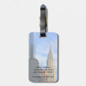 Étiquette À Bagage NYC Skyline : Midtown View of the Chrysler Buildin (Dos Vertical)