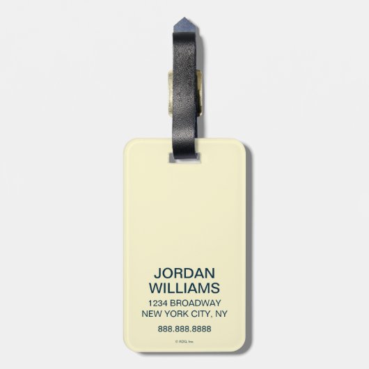 Étiquette À Bagage NYC - Times Square (Dos Vertical)