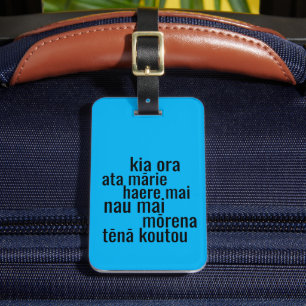 ÉTIQUETTE À BAGAGE NZ TE REO MAORI LANGUE AOTEAROA NOUVELLE-ZÉLANDE K