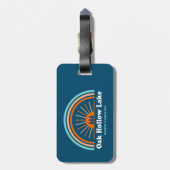 Étiquette À Bagage Oak Hollow Lake Caroline du Nord Rainbow (Dos Vertical)