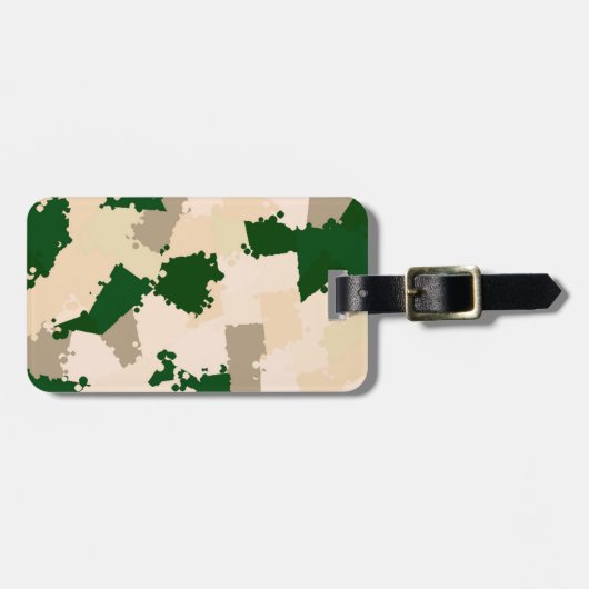 Étiquette À Bagage Oasis Camo du désert (Devant horizontal)
