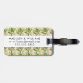 Étiquette À Bagage Oasis intérieure | Motif Palm Tree (Dos horizontal)