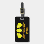 Étiquette À Bagage Obéissez les poussins fous (Devant Vertical)