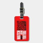 Étiquette À Bagage Observez-moi sur YouTube (moderne) (Devant Vertical)