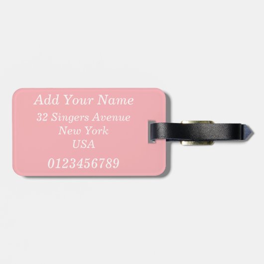 Étiquette À Bagage Occupé Awesome Drôle manuscrit Humour Slogan rose  (Dos horizontal)