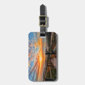 Étiquette À Bagage Ocean Beach View Tropical Sunset Paradise Dream (Devant Vertical)