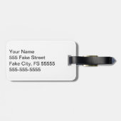 Étiquette À Bagage Océan bleu et blanc Conception de Mandala Nautique (Dos horizontal)