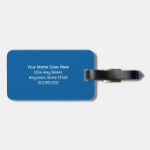 Étiquette À Bagage Océan bleu Hawaii et palmiers verts "l'été est" (Dos horizontal)