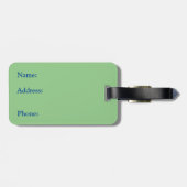 Étiquette À Bagage Océan Blue Sea Crabe Custom (Dos horizontal)