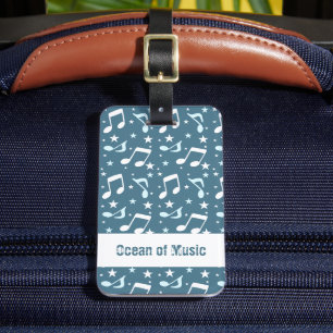 Étiquette À Bagage Océan de musique modelé